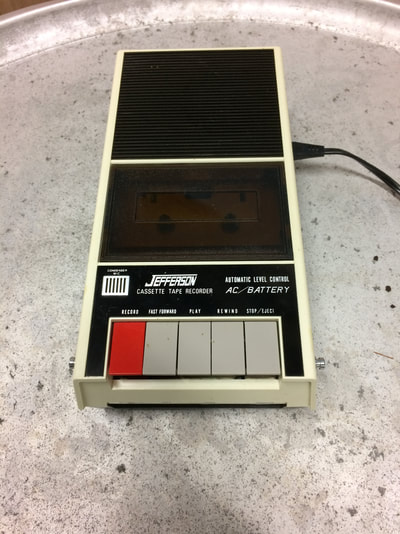 Cassette Jefferson 4002 CM Tape Recorder with box and manual. Functional. 1970s 