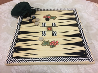 Victorian backgammon set look