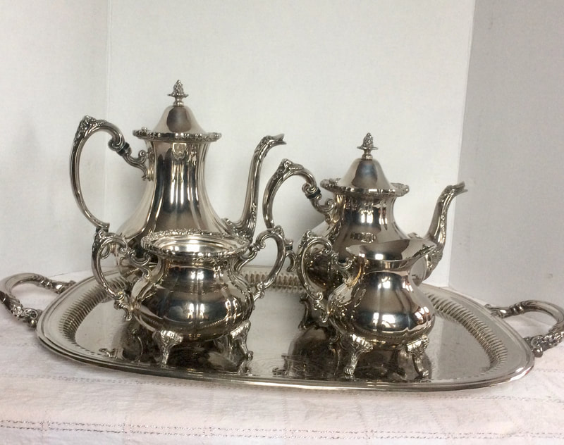Silver Tray, Coffee pot, Teapot