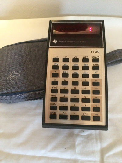 Functional 1970s, 1980s functional Texas instruments calculator